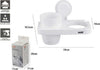 Porta-Phon-Con-Bicchiere-Porta-Spazzolini-A-Ventosa-Bianco-Accessori-Bagno-59547