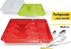 PORTA POSATE IN PLASTICA 5 POSTI FORCHETTE CUCCHIAI CUCCHIAINO COLTELLI CUCINA Casa e cucina/Organizzazione interni/Contenitori e barattoli da cucina/Portaoggetti e supporti/Vassoi portaposate Trade Shop italia - Napoli, Commerciovirtuoso.it