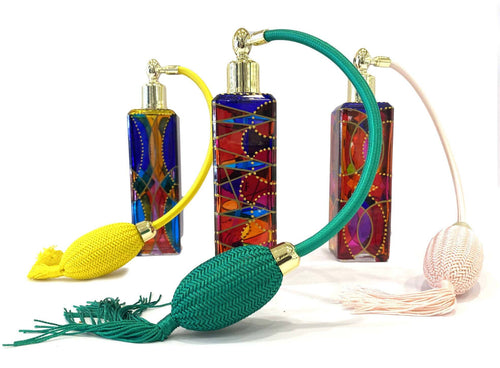 Porta Profumo Nebulizzatore in Vetro Di Murano Artigianale Made in Italy Multicolor Dipinto a Mano Prodotto Artigianale 100% Venezia