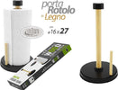 Porta Rotolo Carta Cucina In Legno 16x27cm Supporto Portarotolo Verticale 838286 Casa e cucina/Organizzazione interni/Contenitori e barattoli da cucina/Portaoggetti e supporti/Porta carta da cucina Trade Shop italia - Napoli, Commerciovirtuoso.it