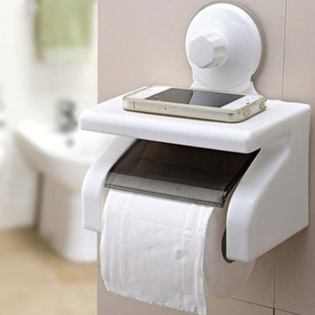 Porta Rotolo Carta Igienica Accessorio Bagno Con Attacco A Ventosa E Mensola Set da Bagno Trade Shop italia - Napoli, Commerciovirtuoso.it