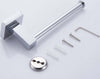 Porta-Rotolo-Carta-Igienica-Bagno-Wc-Toilette-Quadrato-Acciaio-Inox-Parete