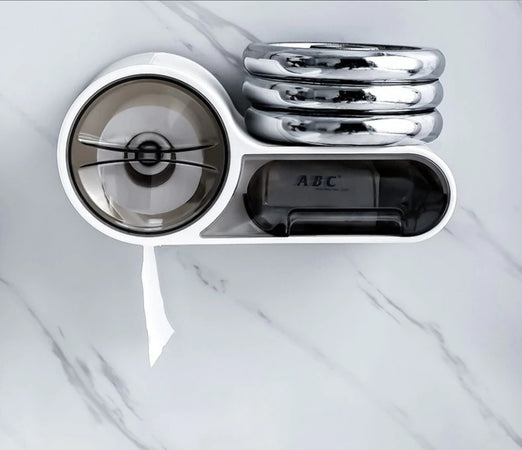 Porta Rotolo Carta Igienica Con Cassetto Multifunzione Adesivo A Parete Bagno Casa e cucina/Bagno/Accessori per il bagno/Porta carta igienica Trade Shop italia - Napoli, Commerciovirtuoso.it