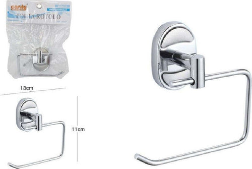 Porta Rotolo Carta Igienica Fissaggio A Parete Bagno Ovale 13 X 11 Cm 52013 Casa, arredamento e bricolage > Accessori Bagno > Set da Bagno Trade Shop italia - Napoli, Commerciovirtuoso.it