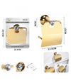 Porta Rotolo Carta Igienica Muro Toilette Parete Dorato Oro Arredo Bagno Dgo-108