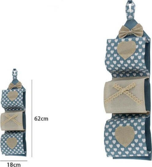 Porta-Rotolo-Carta-Igienica-Organizer-Appendere-3-Tasche-In-Tessuto-Bagno-59489