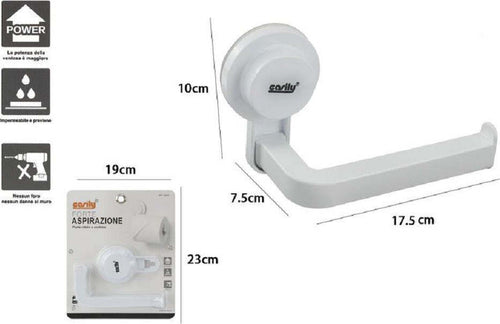 Porta Rotolo Carta Igienica Wc Toilette Bagno Con Attacco A Ventosa Parete 59543 Casa, arredamento e bricolage > Accessori Bagno > Set da Bagno Trade Shop italia - Napoli, Commerciovirtuoso.it