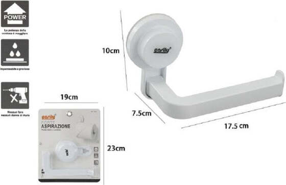 Porta-Rotolo-Carta-Igienica-Wc-Toilette-Bagno-Con-Attacco-A-Ventosa-Parete-59543