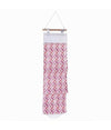 Porta Rotolo Organizer Da Appendere Con 3 Tasche In Tessuto Rosa Bagno 79199