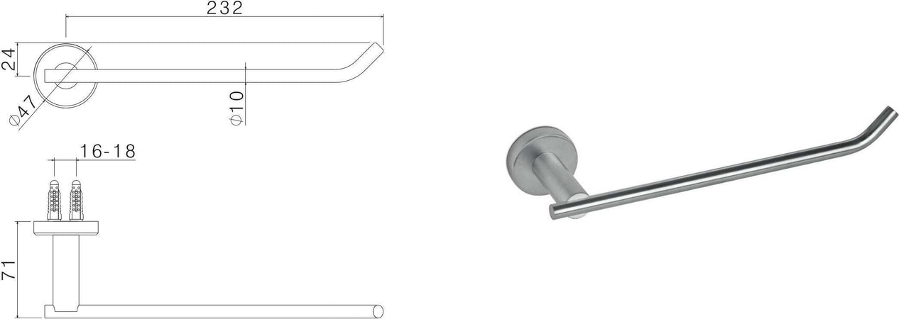 Porta-salviette-aperto-in-acciaio-inox-di-Tubico-Nilo