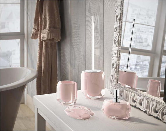 Porta-sapone-appoggio-CH11-10-Chanelle-Trasparente-rosa-Gedy