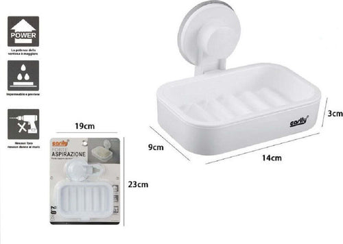 Porta Sapone Attacco A Ventosa Parete Accessorio Bagno In Plastica Mensola 59545 Casa, arredamento e bricolage > Accessori Bagno > Set da Bagno Trade Shop italia - Napoli, Commerciovirtuoso.it