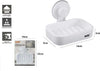 Porta-Sapone-Attacco-A-Ventosa-Parete-Accessorio-Bagno-In-Plastica-Mensola-59545
