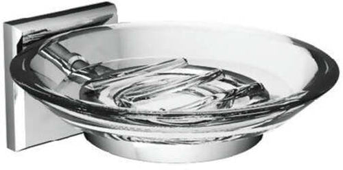 Porta Sapone Da Parete Abs Cromato Made In Italy Design Moderno Serie Mia