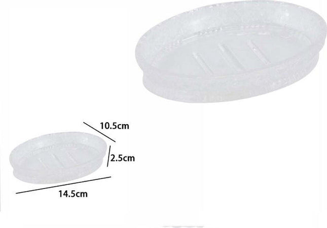 Porta Sapone In Vetro Ovale Da Appoggio Lavabo Bagno Vasca Doccia 10.5x14.5x2.5 Casa e cucina/Bagno/Accessori e biancheria da bagno per bambini/Accessori/Dosatori e porta accessori/Piattini portasapone Trade Shop italia - Napoli, Commerciovirtuoso.it