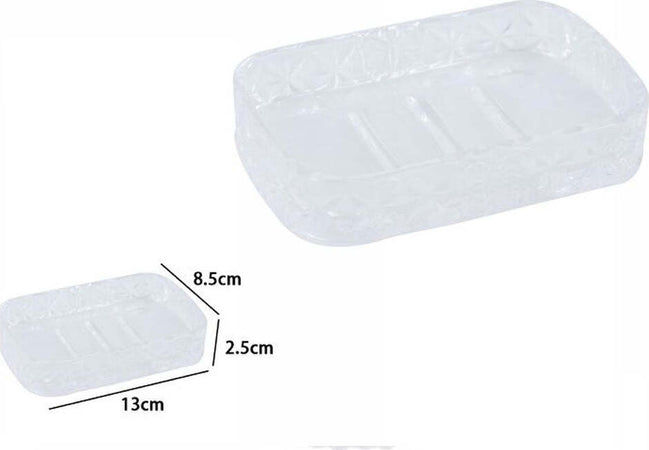 Porta Sapone In Vetro Rettangolare Da Appoggio Bagno Vasca Doccia 8.5x13x2.5 Cm Casa e cucina/Bagno/Accessori e biancheria da bagno per bambini/Accessori/Dosatori e porta accessori/Piattini portasapone Trade Shop italia - Napoli, Commerciovirtuoso.it