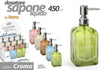Porta Sapone Liquido Dosatore Dispenser 450 Ml 18cm In Vetro Vari Colori 819292 Casa e cucina/Bagno/Accessori per il bagno/Dosatori e porta accessori/Portasapone Trade Shop italia - Napoli, Commerciovirtuoso.it