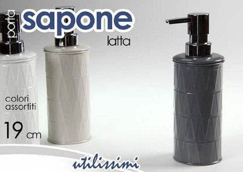 Porta Sapone Portasapone Dispenser Liquido In Latta 19cm Bagno Colori Ass 655494 Casa e cucina/Bagno/Accessori per il bagno/Dosatori e porta accessori/Portasapone Trade Shop italia - Napoli, Commerciovirtuoso.it