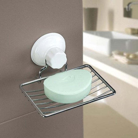 PORTA SAPONE SAPONETTA CON ATTACCO A VENTOSA A PARETE PER BAGNO IN ACCIAIO  Trade Shop italia - Napoli, Commerciovirtuoso.it