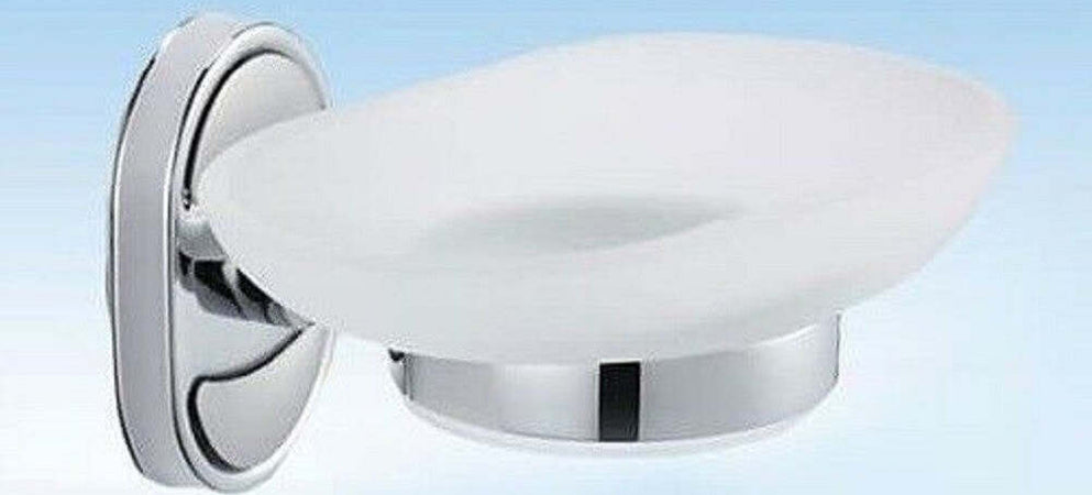 Porta Sapone Saponetta Con Piattino Vetro Satinato Parete Bagno Ovale 52009 Casa, arredamento e bricolage > Accessori Bagno > Set da Bagno Trade Shop italia - Napoli, Commerciovirtuoso.it