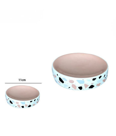 Porta Sapone Saponetta Graniglia Bianco Multicolore Rosa Accessorio Bagno 59877