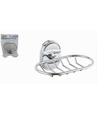 Porta Sapone Saponetta Mensola Cromata Fissaggio A Parete Accessorio Bagno 52010