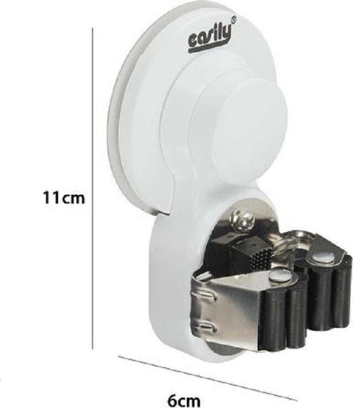 Porta Scopa Gancio Per Scope A Ventosa Supporto Parete Appendiscopa 11x6cm 59556 Fai da te/Organizzazione casa e magazzini/Articoli di immagazzinamento per garage/Rastrelliere da muro Trade Shop italia - Napoli, Commerciovirtuoso.it