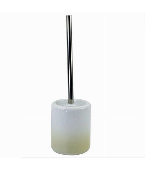 Porta Scopino Arredo Bagno Wc Toilette Bianco Giallo Con Scopino Completo 59905