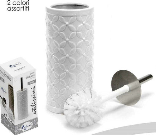 Porta Scopino Bagno 34 Cm In Ceramica Decoro Fiori 2 Colori Assortiti 783258 Casa e cucina/Bagno/Accessori per il bagno/Accessori per il WC/Scopini e porta scopini Trade Shop italia - Napoli, Commerciovirtuoso.it