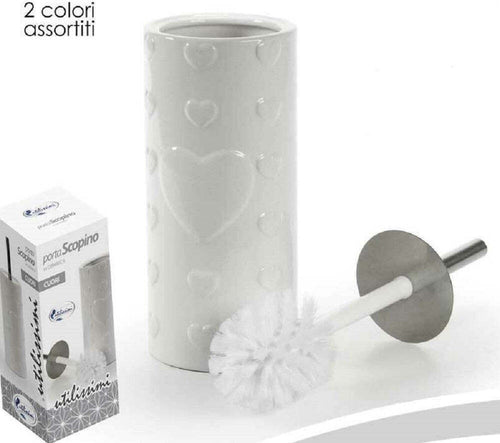 Porta Scopino Bagno In Ceramica Decoro Cuori 34 Cm In 2 Colori Assortiti 783210 Casa e cucina/Bagno/Accessori per il bagno/Accessori per il WC/Scopini e porta scopini Trade Shop italia - Napoli, Commerciovirtuoso.it