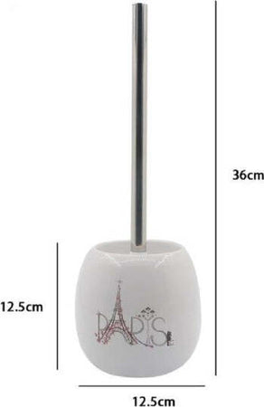 Porta-Scopino-Bianco-Decorato-Scritta-Paris-Portascopino-Accessorio-Bagno-87038