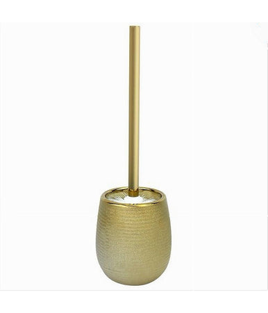Porta Scopino Con Scopettino Per Wc Bagno Dorato Rigato Accessorio Arredo 59937