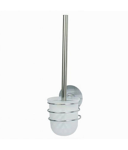 Porta Scopino Con Scopettino Wc Da Bagno Montaggio A Parete Con Biadesivo 79843