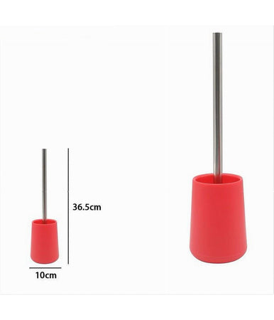 Porta Scopino Di Colore Rosso Con Scopettino Accessorio Arredo Per Bagno 69945