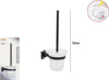 Porta Scopino In Acciaio Vetro Finitura Nero Opaco Con Fissaggio A Parete Muro Casa e cucina/Bagno/Accessori per il bagno/Accessori per il WC/Scopini e porta scopini Trade Shop italia - Napoli, Commerciovirtuoso.it
