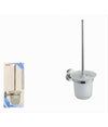 Porta Scopino Wc Con Scopino Completo Vetro Satinato Fissaggio Parete Bagno 79815
