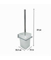 Porta Scopino Wc Scopettino Completo Vetro Satinato Fissaggio Parete Bagno Cubo 87220