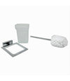 Porta Scopino Wc Scopettino Completo Vetro Satinato Fissaggio Parete Bagno Cubo 87220