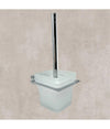 Porta Scopino Wc Scopettino Completo Vetro Satinato Fissaggio Parete Bagno Cubo 87220