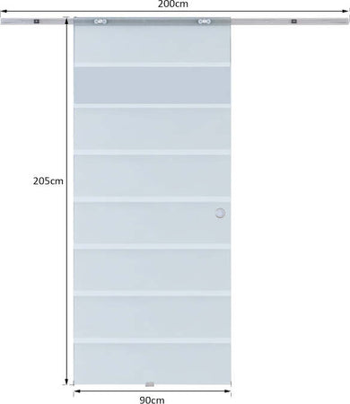 Porta-Scorrevole-Interna-in-Vetro-Smerigliato-e-Satinato-con-Binario-B3-in-Alluminio-per-Bagno-Cucina-Studio-Vetro-205x-90x-0,8cm-WJ8B70-005WJ8