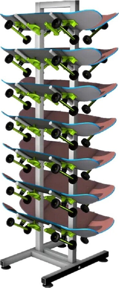 Porta Skateboard A 7 Strati In Metallo Nero Da Terra Per Esposizione Del Negozio Fai da te/Ferramenta/Staffe e supporti per mensole Trade Shop italia - Napoli, Commerciovirtuoso.it