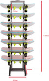 Porta Skateboard A 7 Strati In Metallo Nero Da Terra Per Esposizione Del Negozio Fai da te/Ferramenta/Staffe e supporti per mensole Trade Shop italia - Napoli, Commerciovirtuoso.it