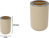 Porta Spazzolini Bicchiere Accessori Bagno 2 Fori Beige Silver Contenitore 79881 Casa e cucina/Bagno/Accessori per il bagno/Dosatori e porta accessori/Bicchieri porta spazzolini Trade Shop italia - Napoli, Commerciovirtuoso.it