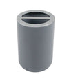 Porta Spazzolini Bicchiere Accessorio Arredo Bagno A 2 Fori Grigio Silver 69470