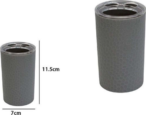 Porta Spazzolini Bicchiere Accessorio Bagno Grigio 3 Fori Portaspazzolini 79798 Casa, arredamento e bricolage > Accessori Bagno > Set da Bagno Trade Shop italia - Napoli, Commerciovirtuoso.it
