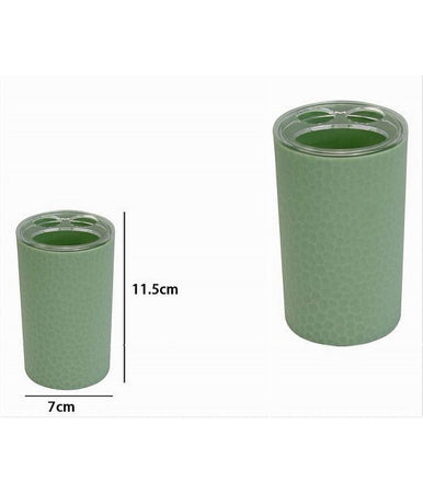 Porta Spazzolini Bicchiere Accessorio Bagno Verde A 3 Fori Portaspazzolini 79786