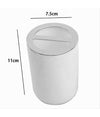 Porta Spazzolini Bicchiere Accessorio Per Arredo Bagno 2 Fori Bianco Silver 69462