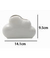 Porta Spazzolini Bicchiere Dentifricio Bagno Ceramica Bianca Forma Nuvola 79937
