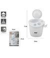 Porta Spazzolini Dentifricio A Ventosa Bianco Contenitore Parete Bagno 59541