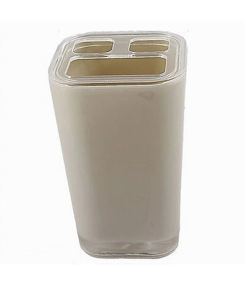 Porta Spazzolini Dentifricio Bicchiere A 3 Fori Rettangolare Arredo Bagno 52401